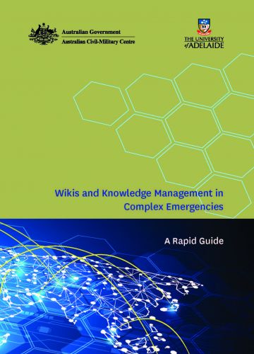 The Communication and Complex Emergencies Project is a multi-phase collaboration between the University of Adelaide’s Applied Communication Collaborative Research Unit and the Australian Civil-Military Centre. The current phase of the project focuses on a range of new information and communication technologies (ICTs) and digital platforms and their role in supporting emergency and humanitarian relief and assistance processes during complex emergencies.