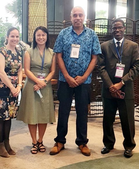 Deahne Turnbull ACMC, Jenny Lee RedR Aust, Laitia Rika FCOSS, Suanu  Ikoro ACMC.